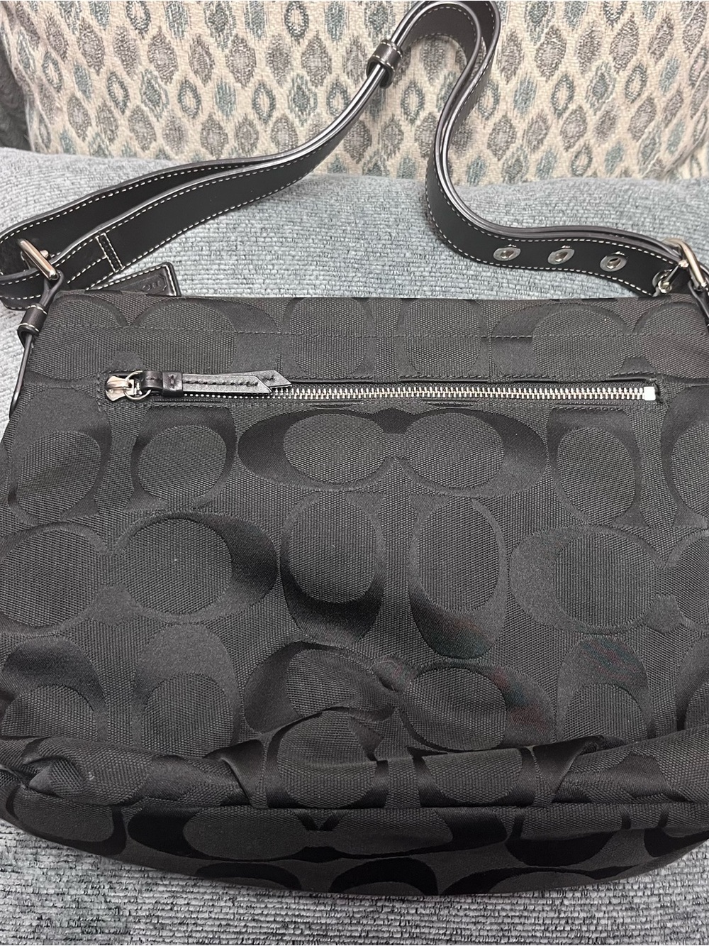 Coach Black Signature Canvas Shoulder Bag